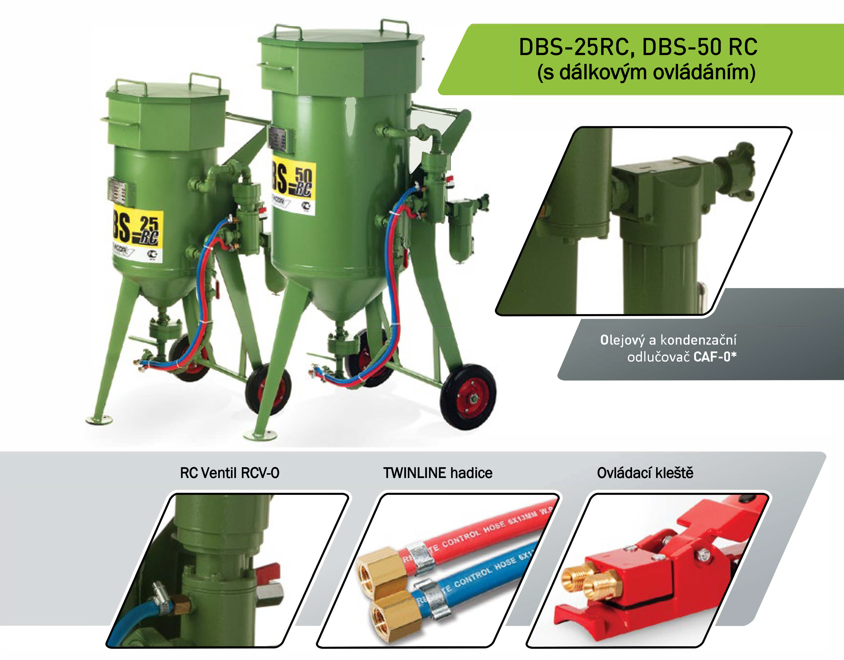 Tryskací jednotka DBS 25 a 50 litrů